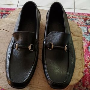 Sandrino black slip ons